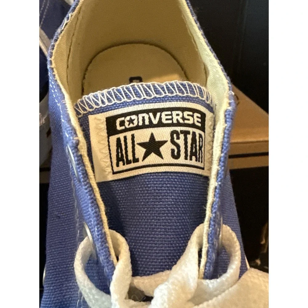 Converse All Star Chuck Taylor Womens 10 Mens 8 Canvas Low Top Blue Sneakers NEW - Picture 2 of 10